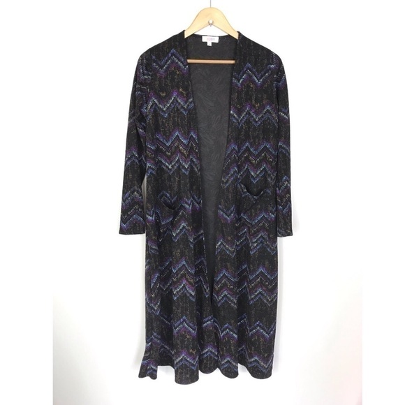 Lularoe Sarah Long Chevron Duster Sweater Small - Picture 1 of 6